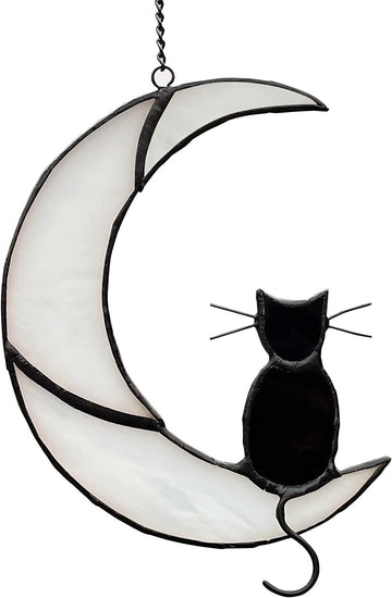 Ornamente de Halloween Pisica Sta Pe Lună