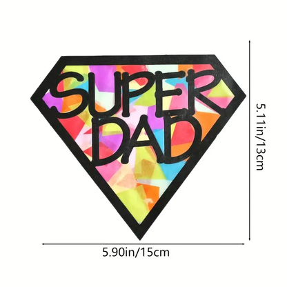 Super Dad Window Hanging Decor Suncatcher