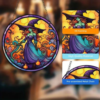 Witch Sun Catcher Wall Art Hanging