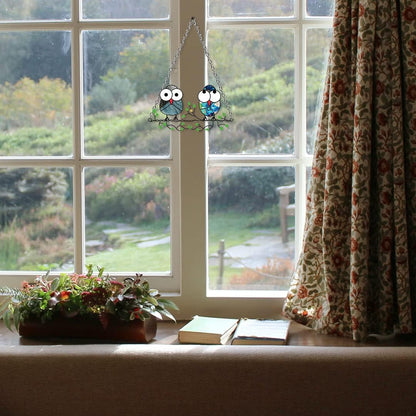Multicolor Owls Window Hanging Suncatchers