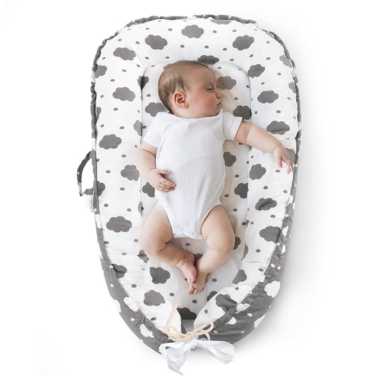 Baby Nest 100% Cotton Grey Cloud Print Newborn Breathable Sleep Cover
