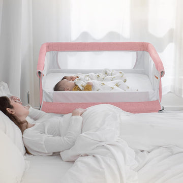 Pătuțuri duble pentru 2 bebeluși, gemeni Infant Co Sleeper Patul de pat se atașează la pat 