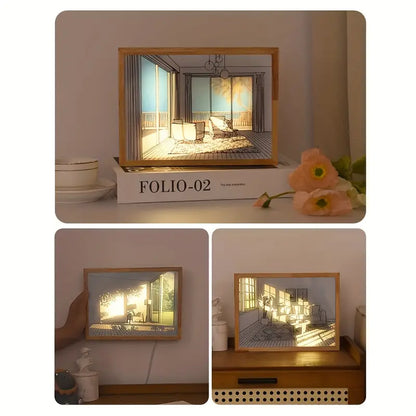 Creative Framed Lighting Painting Decoration