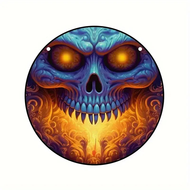 Decorare Craniu de Halloween Taperaturi pentru fereastră pătată 