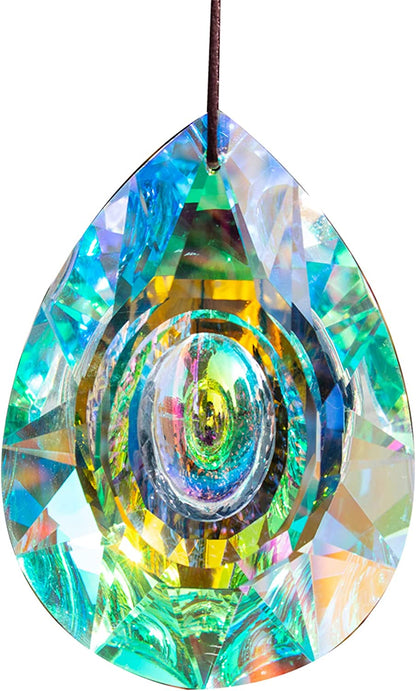 Dangling Dragon Eye Crystal Prism Suncatcher Rainbow Maker Pendant
