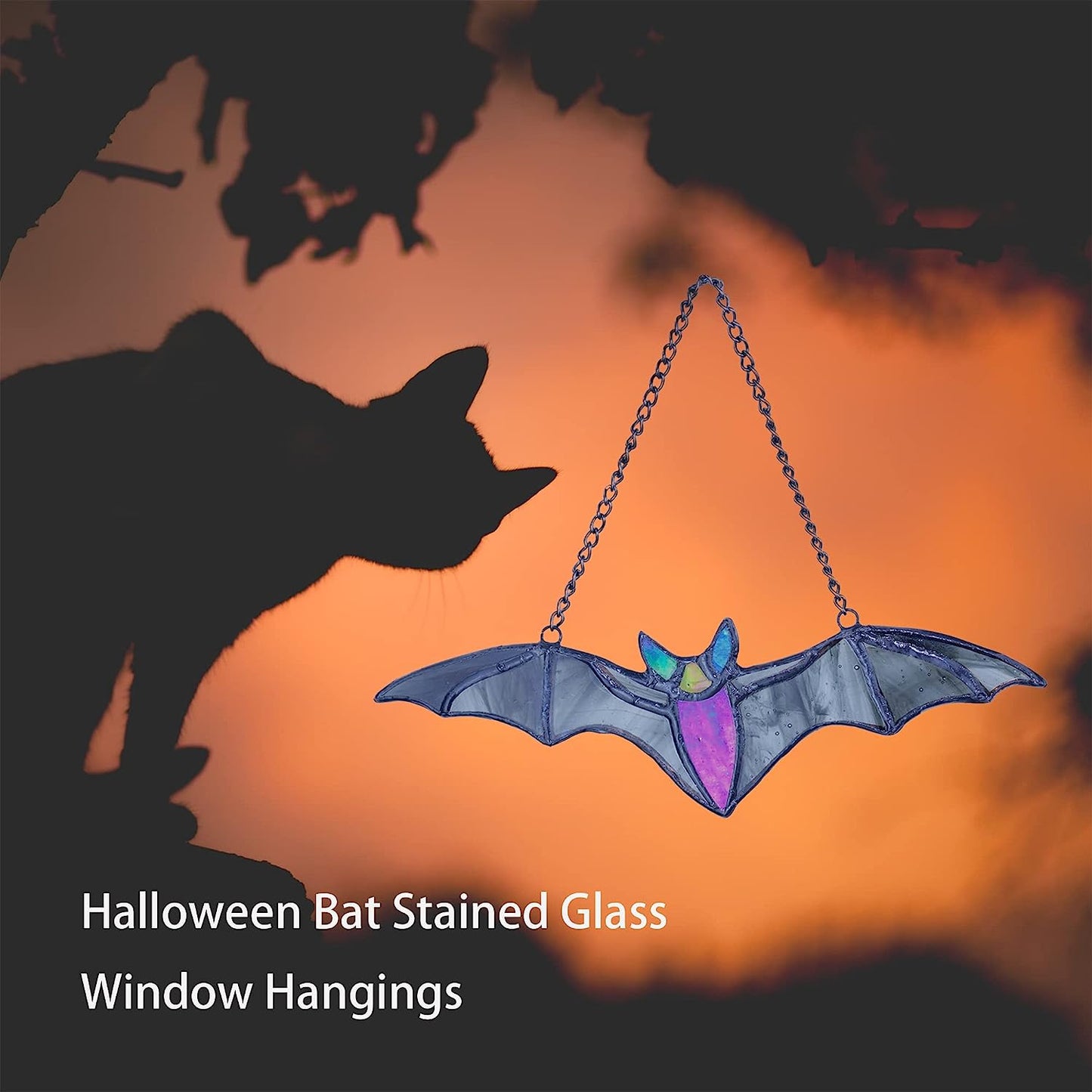 Bat Stained Glass Suncatchers Window Panel