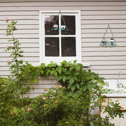 Multicolor Owls Window Hanging Suncatchers
