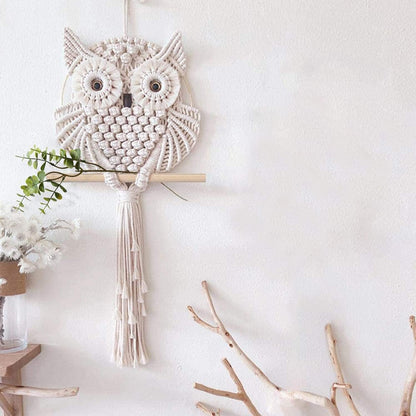 Owl Hand Woven Tapestry