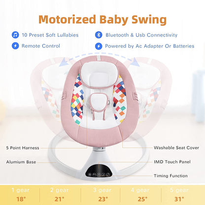 Electric Portable Baby Swing for Newborn