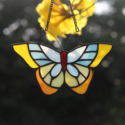 Butterfly Tiffany Style Stained Glass Window Hangings Gift for Friends