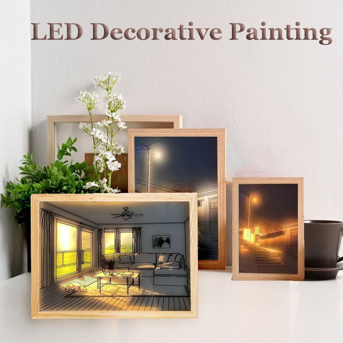 Decor de perete cu lumină de noapte LED 