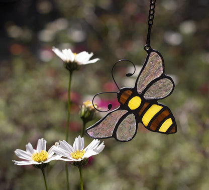Stained Glass bee Window Hanging Sun Catchers