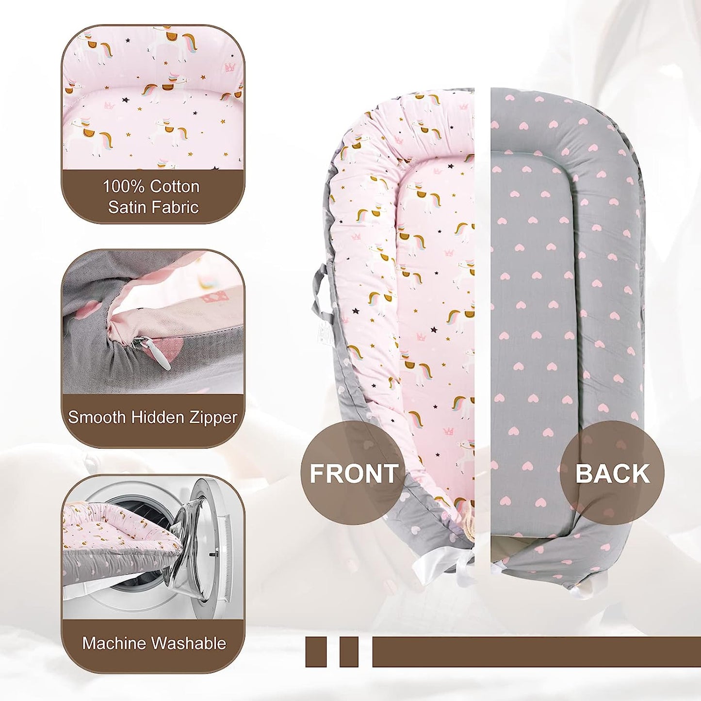 Baby Nest 100% Cotton Horse Print Newborn Breathable Sleep Cover