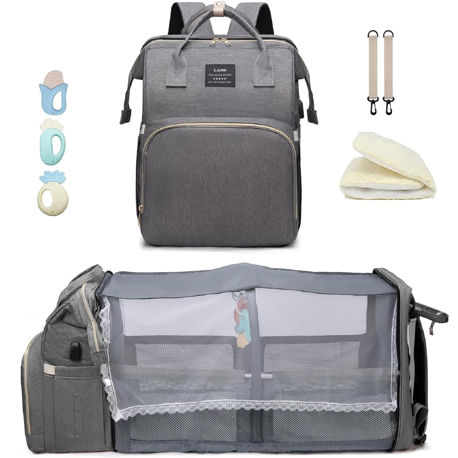 Diaper Caddy Organizer ORIAN Diaper Bag Backpack With Baby