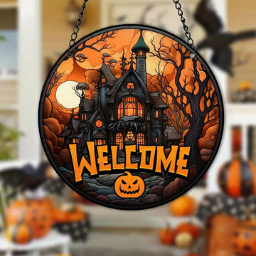 Halloween Bine ați venit Tablouri pentru fereastră pătată 