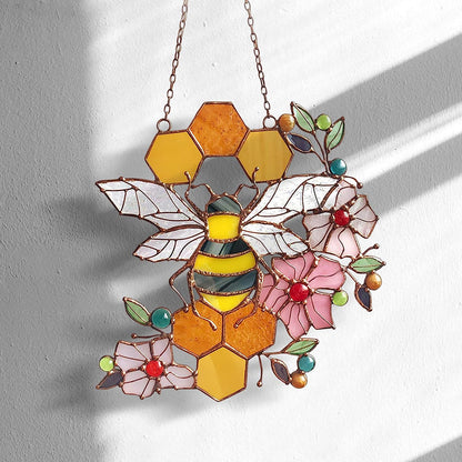 Queen & Bee Protect Honey Suncatcher Decor Pendant