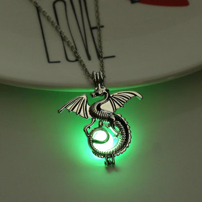 Halloween Moonlight Stone Hollow Luminous Pendant Necklace