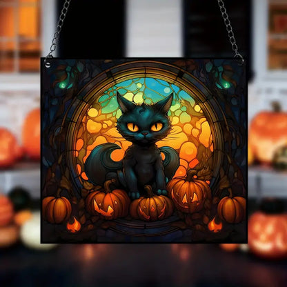 Cat Suncatcher For Window Halloween Decor