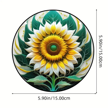 3D Sunflower Suncatcher Stained Window Hanging