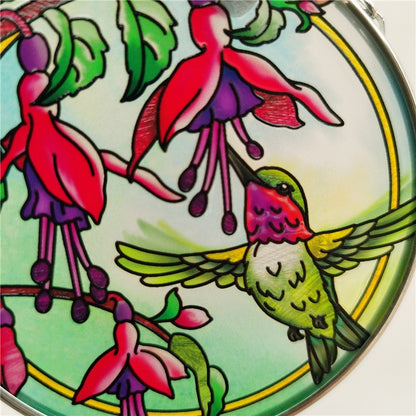 Hummingbird Stained Glass SunCatcher