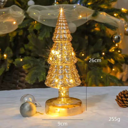 Christmas Glass Decorative Lights Mini Christmas Tree