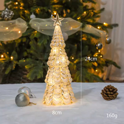 Christmas Glass Decorative Lights Mini Christmas Tree