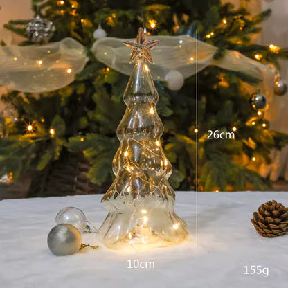 Christmas Glass Decorative Lights Mini Christmas Tree