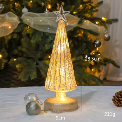 Christmas Glass Decorative Lights Mini Christmas Tree