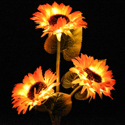 Semi-finished solar sunflower lantern