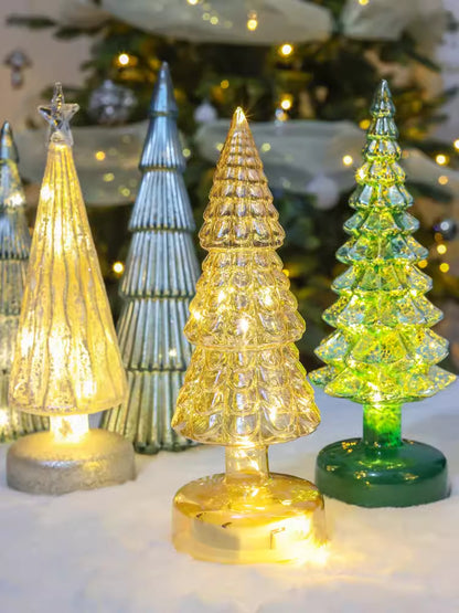 Christmas Glass Decorative Lights Mini Christmas Tree