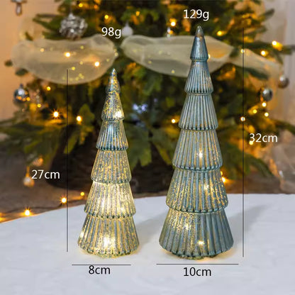 Christmas Glass Decorative Lights Mini Christmas Tree