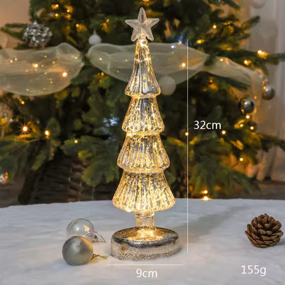 Christmas Glass Decorative Lights Mini Christmas Tree