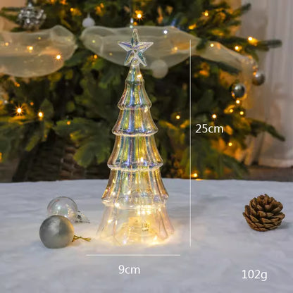 Christmas Glass Decorative Lights Mini Christmas Tree