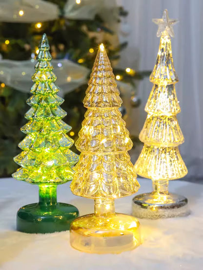 Christmas Glass Decorative Lights Mini Christmas Tree