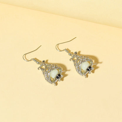 Halloween Ornaments Hollow Luminous Bat Earrings