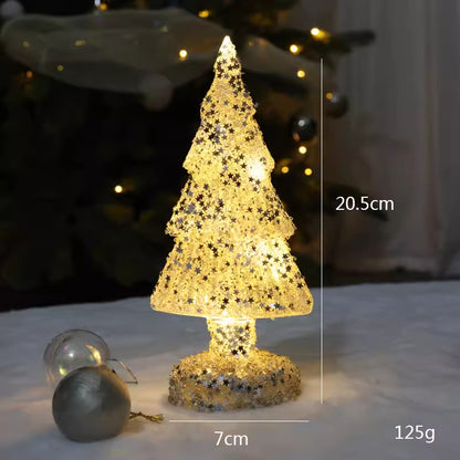 Christmas Glass Decorative Lights Mini Christmas Tree