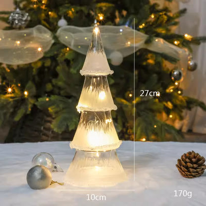 Christmas Glass Decorative Lights Mini Christmas Tree