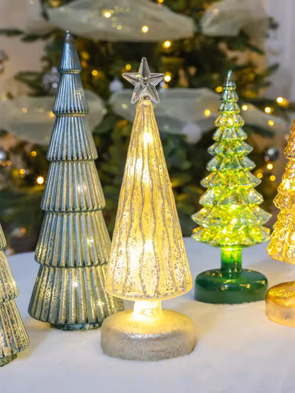 Christmas Glass Decorative Lights Mini Christmas Tree