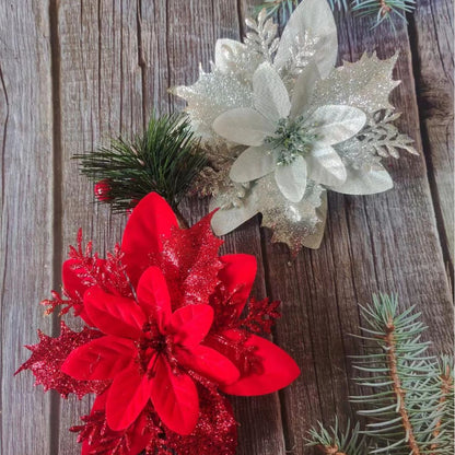 Gold Powder Christmas Flower Christmas Tree Pendant
