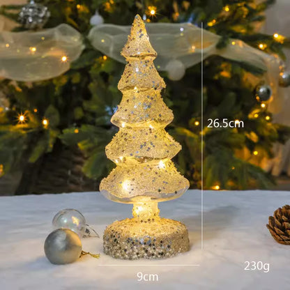 Christmas Glass Decorative Lights Mini Christmas Tree