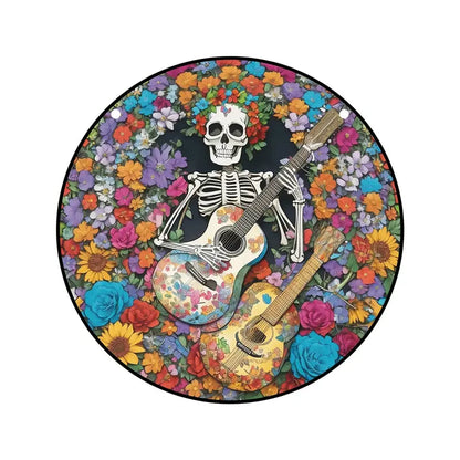 Stained Skull Artwork Suncatcher Window Hanging