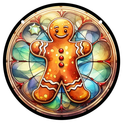 Gingerbread Stained Suncatcher