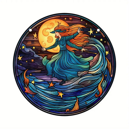 Witch Sun Catcher Wall Art Hanging