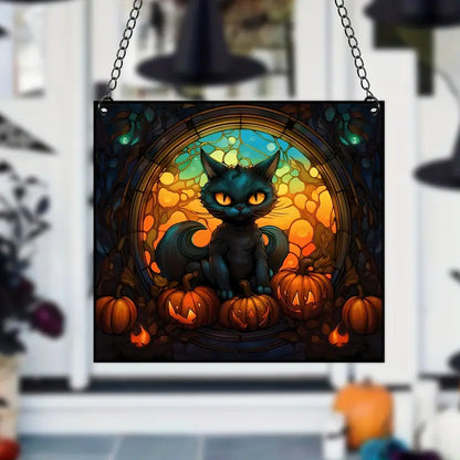 Cat Suncatcher For Window Halloween Decor