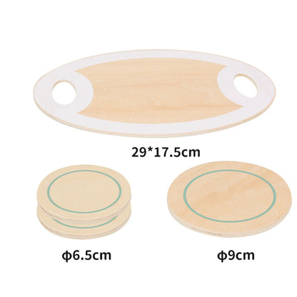 Wooden Toys Toddler Tea Set Play Kitchen Accessories for Kids