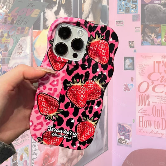 Personalized Strawberry Iphone case for 15 14 13 12 11 pro max