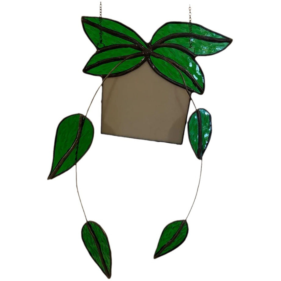 Suncatcher pătat cu plante suspendate 