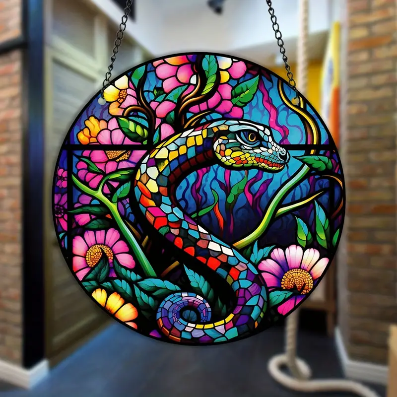 Snake Stained Decorative Suncatcher