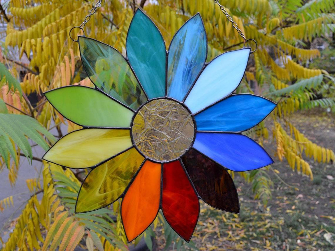 Suncatcher cu vitralii curcubeu