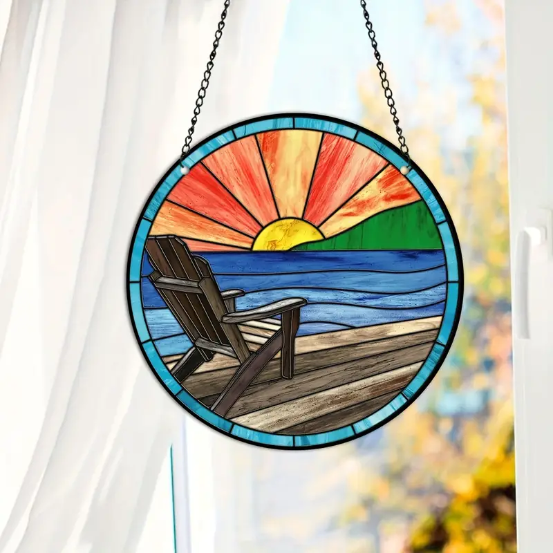 Sunset Stained Window Hangings